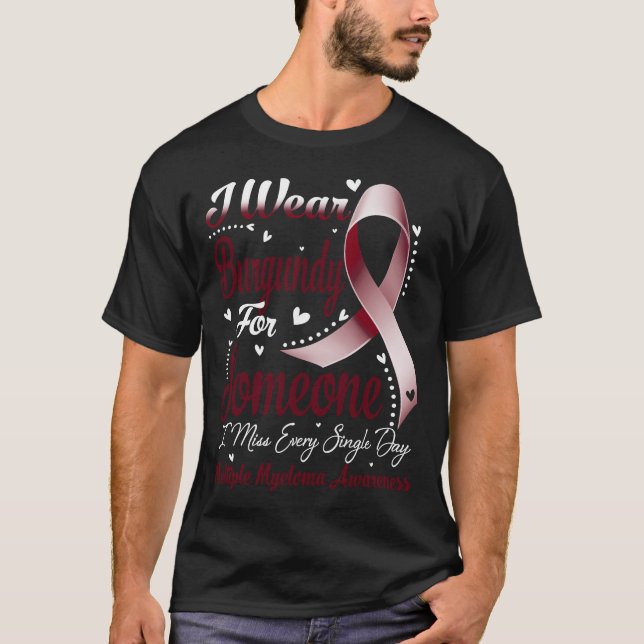 T-shirt Je Porte La Bourgogne Pour Une Sensibilisation MUL (Devant)