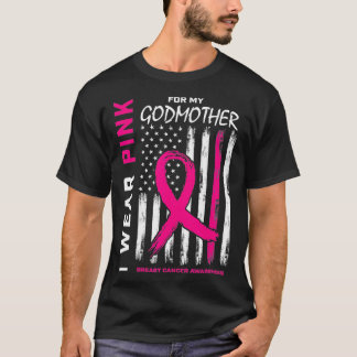 T-shirt Je Porte La Godmère Rose La Sensibilisation au can