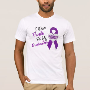 T-shirt Je porte la maladie d'Alzheimer pourpre de ruban