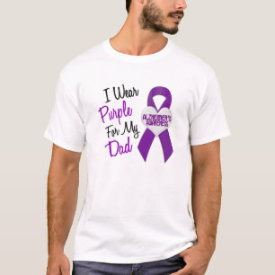 T-shirt Je porte la maladie d'Alzheimer pourpre de ruban