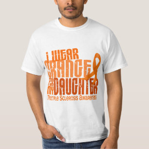 T-shirt Je porte la milliseconde orange de sclérose en