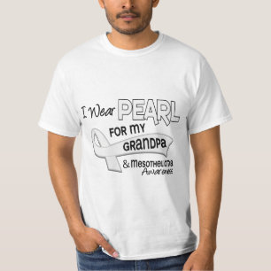 T-shirt Je porte la perle pour mon mèsothéliome du