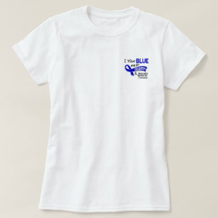 T-shirt Je porte la spondylarthrite ankylosante bleue de