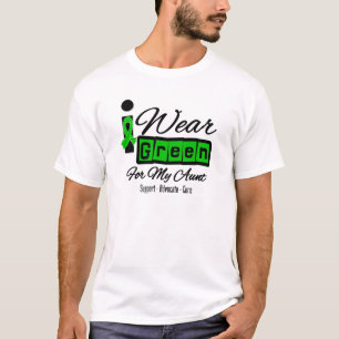 T-shirt Je porte la tante verte de ruban (rétro) -