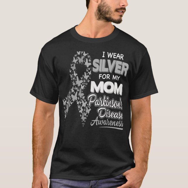 T-shirt Je porte l'argent pour ma mère  Maladie de Parkins (Devant)