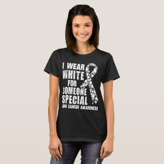 T-shirt Je porte le blanc pour quelqu'un cancer de poumon