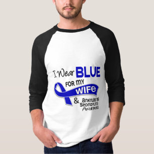 T-shirt Je porte le bleu pour ma spondylarthrite