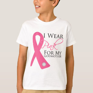 T-shirt Je porte le cancer du sein rose de marraine