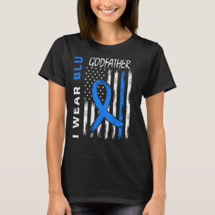 T-shirt Je porte le drapeau bleu parrain Diabète Sensibili