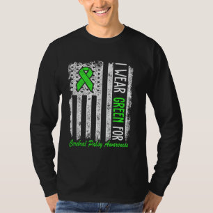 T-shirt Je porte le drapeau de sensibilisation à la paraly