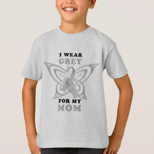 T-shirt Je porte le gris pour ma maman