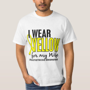 T-shirt Je porte le jaune pour ma endométriose de l'épou