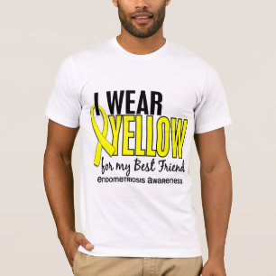 T-shirt Je porte le jaune pour ma endométriose du meilleu