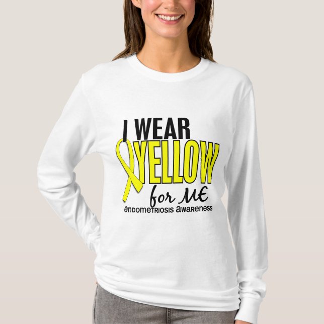 T-shirt Je porte le jaune pour moi l'endométriose 10 (Devant)