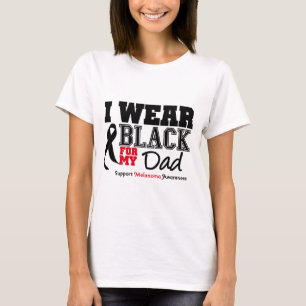 T-shirt Je porte le noir pour mon papa