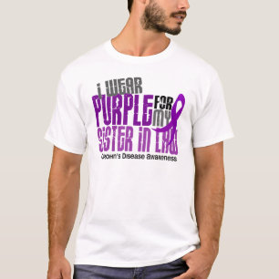 T-shirt Je porte le pourpre pour la maladie de Crohn de la