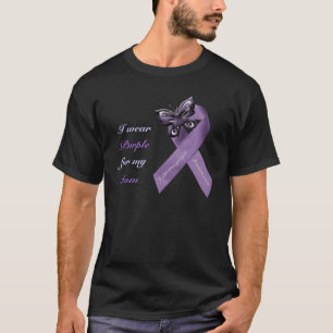 T-shirt Je porte le pourpre pour le mon….
