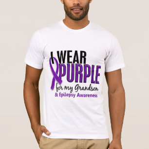 T-shirt Je porte le pourpre pour ma épilepsie du