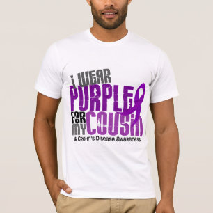 T-shirt Je porte le pourpre pour ma maladie de Crohn du
