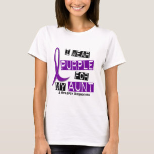 T-shirt Je porte le pourpre pour ma tante 37 épilepsie