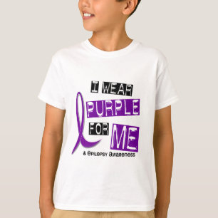 T-shirt Je porte le pourpre pour moi l'épilepsie 37