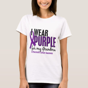 T-shirt Je porte le pourpre pour mon Cancer pancréatique