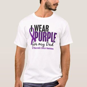 T-shirt Je porte le pourpre pour mon Cancer pancréatique