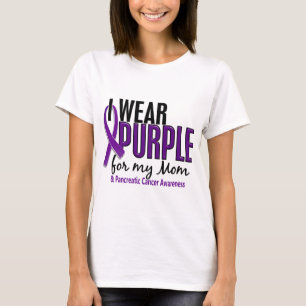 T-shirt Je porte le pourpre pour mon Cancer pancréatique