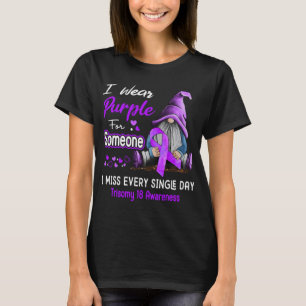 T-shirt Je Porte Le Purple Pour Quelqu'Un De Trisomie 18