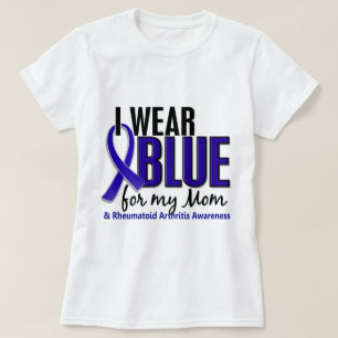 T-shirt Je porte le RA bleu de rhumatisme articulaire de
