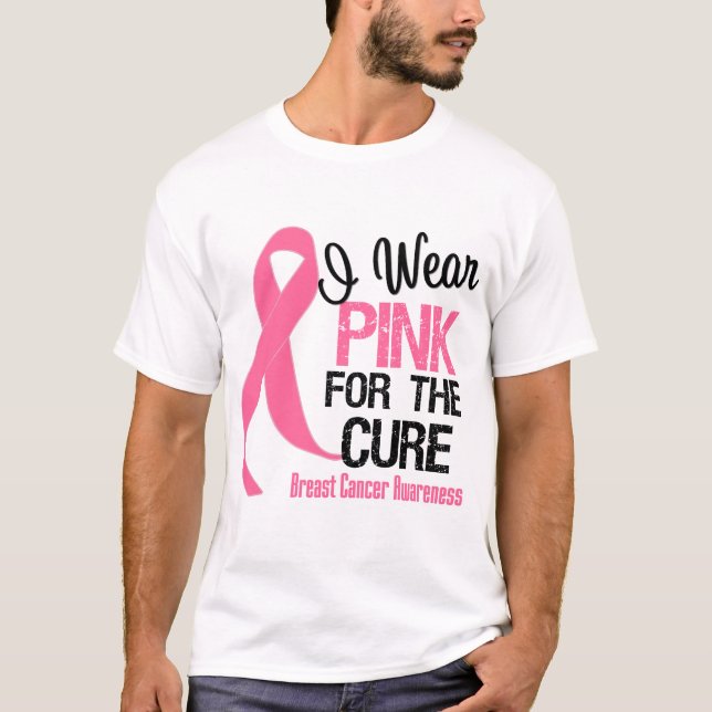 T-shirt Je porte le rose pour le traitement (Devant)