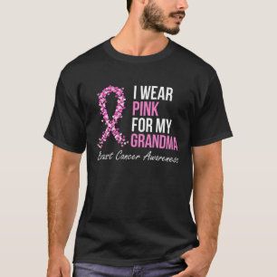 T-shirt Je Porte Le Rose Pour Ma Grand-Mère Sensibilisatio