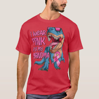 T-shirt Je Porte Le Rose Pour Ma Grand-Mère Sensibilisatio
