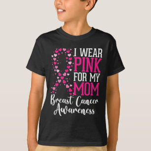 T-shirt Je Porte Le Rose Pour Ma Mère Sensibilisation au c