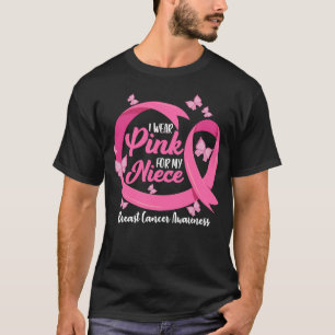 T-shirt Je Porte Le Rose Pour Ma Nièce Mignonne Certifié D