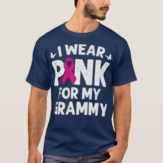 T-shirt Je Porte Le Rose Pour Ma Sensibilisation Au Cancer