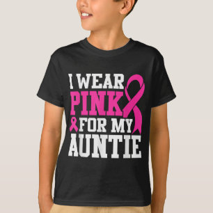 T-shirt Je Porte Le Rose Pour Ma Tante Sensibilisation Au