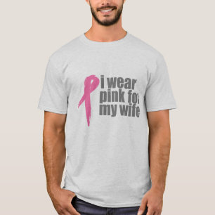 T-shirt Je porte le rose pour mon épouse