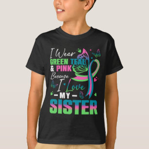 T-shirt Je Porte Le Rose Turquoise Vert Parce Que J'Aime M