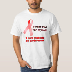 T-shirt Je porte le rouge pour me