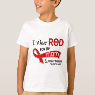 T-shirt Je porte le rouge pour mon maladie cardiaque de
