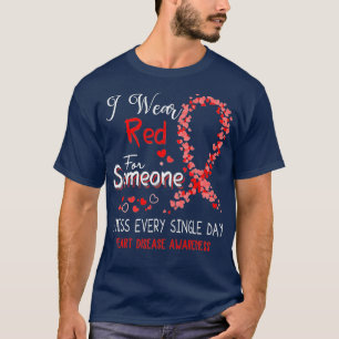 T-shirt Je Porte Le Rouge Pour Quelqu'Un Sensibilisation A