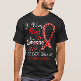 T-shirt Je Porte Le Rouge Pour Quelqu'Un Sensibilisation A