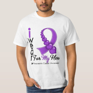 T-shirt Je porte le ruban de Cancer pancréatique pour mon