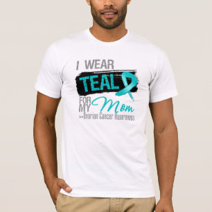 T-shirt Je porte le ruban turquoise pour mon Cancer