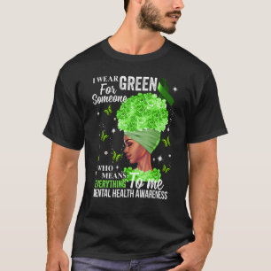 T-shirt Je porte le ruban vert combattre la stigmatisation
