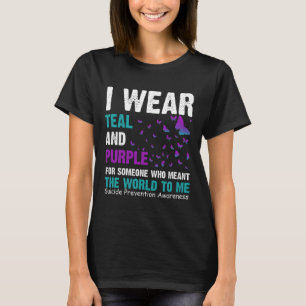 T-shirt Je Porte Le Turquoise Et Le Violet Pour Quelqu'Un