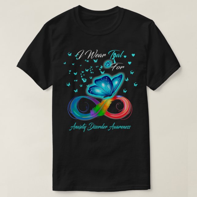 T-shirt Je Porte Le Turquoise Pour La Sensibilisation Aux  (Design devant)