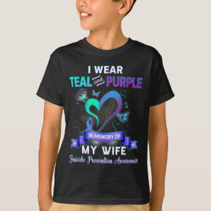 T-shirt Je Porte Le Turquoise Violet En Mémoire Du Suicide