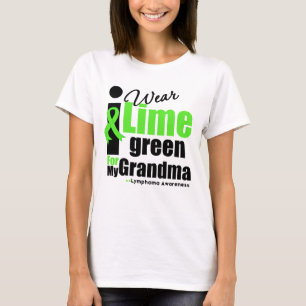 T-shirt Je porte le vert de chaux pour ma grand-maman
